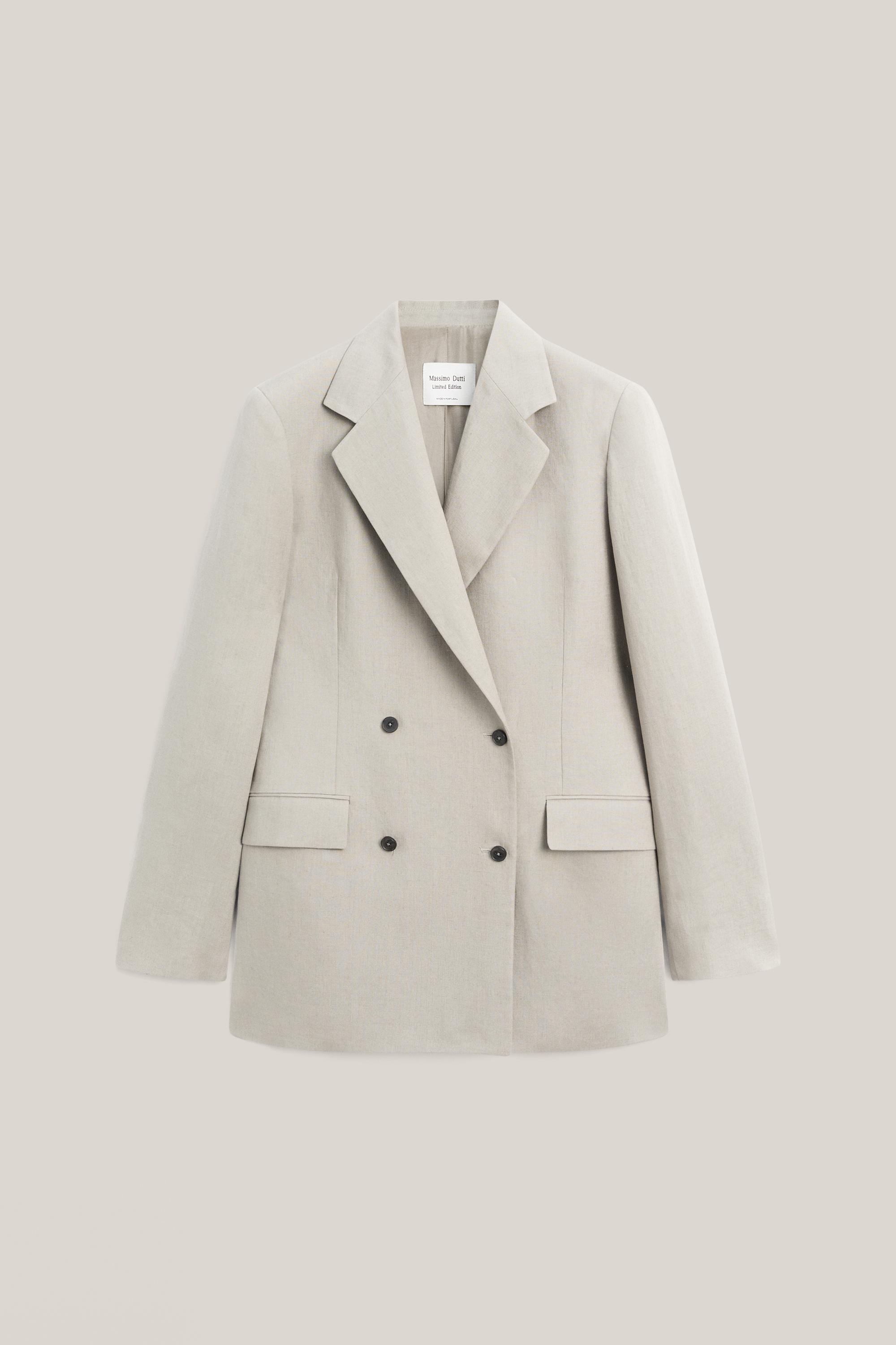 100% linen double-breasted suit blazer - LIMITED EDITION